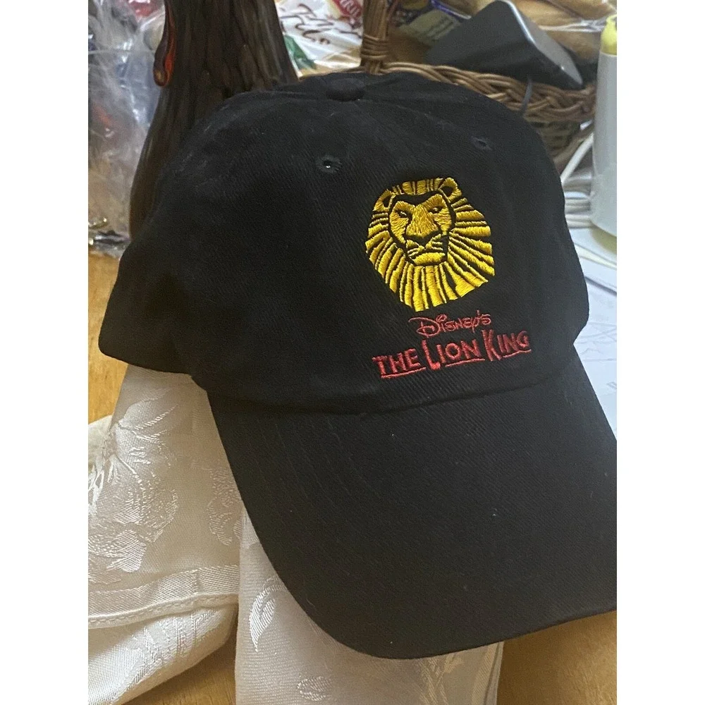 Disney The Lion King Broadway Musical VIP Baseball Cap Hat Black Gold Red Logo
